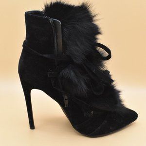 Liliana Black Fur Heel